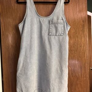 Light Blue Denim Sleeveless Dress